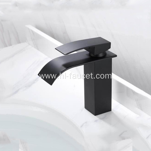 Bathroom Sink Faucet Black Waterfall Basin Faucets